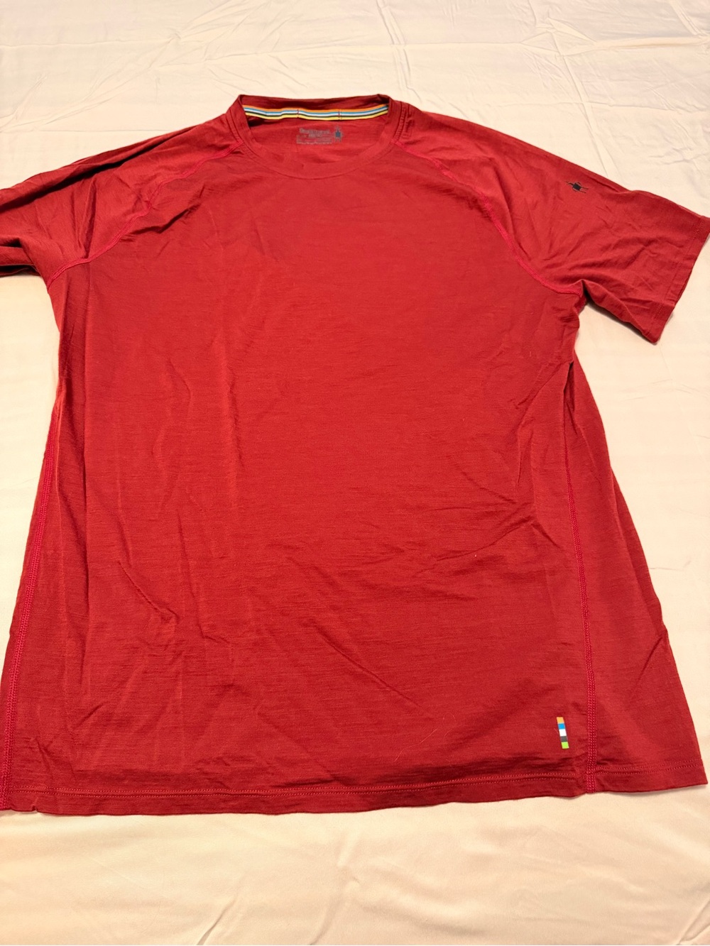 Smartwool Merino Blend Men's Red Short Sleeve Crew Tee